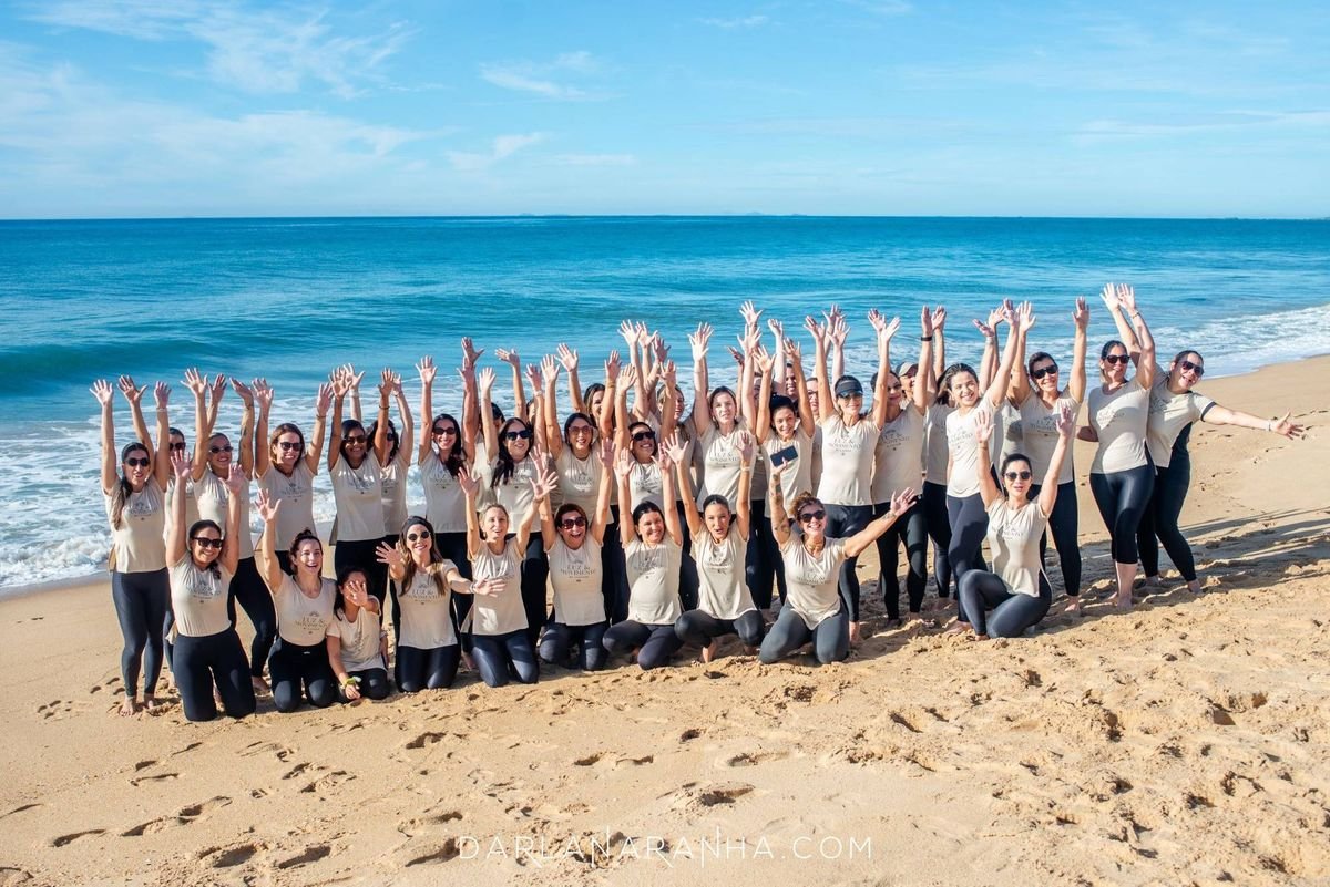 Participantes do Luz e Movimento na praia